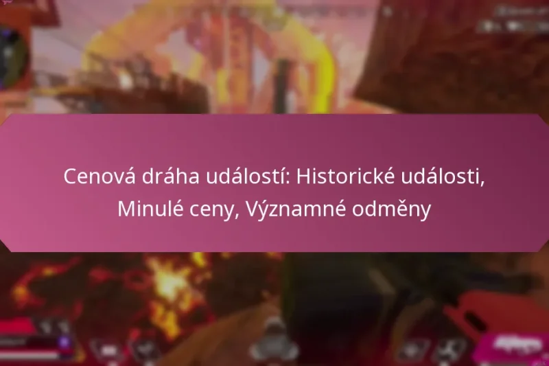 Cenová dráha událostí: Historické události, Minulé ceny, Významné odměny