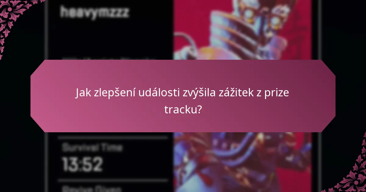 Jak zlepšení události zvýšila zážitek z prize tracku?
